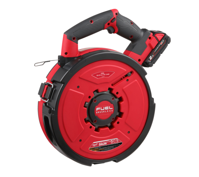 Passa-cabos de aço M18 Fuel + 2 baterias de 2 Ah + carregador Milwaukee M18 FPFT-202 36 m ST SET