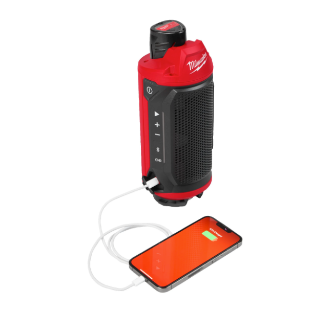 Coluna M12 com Bluetooth compatível com Packout Milwaukee M12 SPEJSG2-0