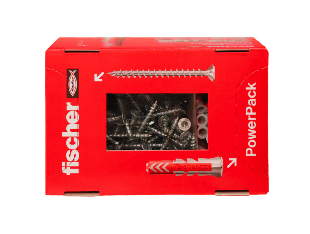 Caixa Taco Duopower 6x30 + Parafuso PowerFast II 4,5x40 Fischer 200 unid.