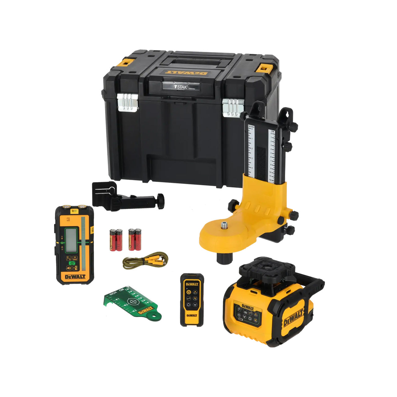Kit de Nível Laser Rotativo Autonivelante Verde USB-C 600m com Detetor Dewalt DCLE15221G