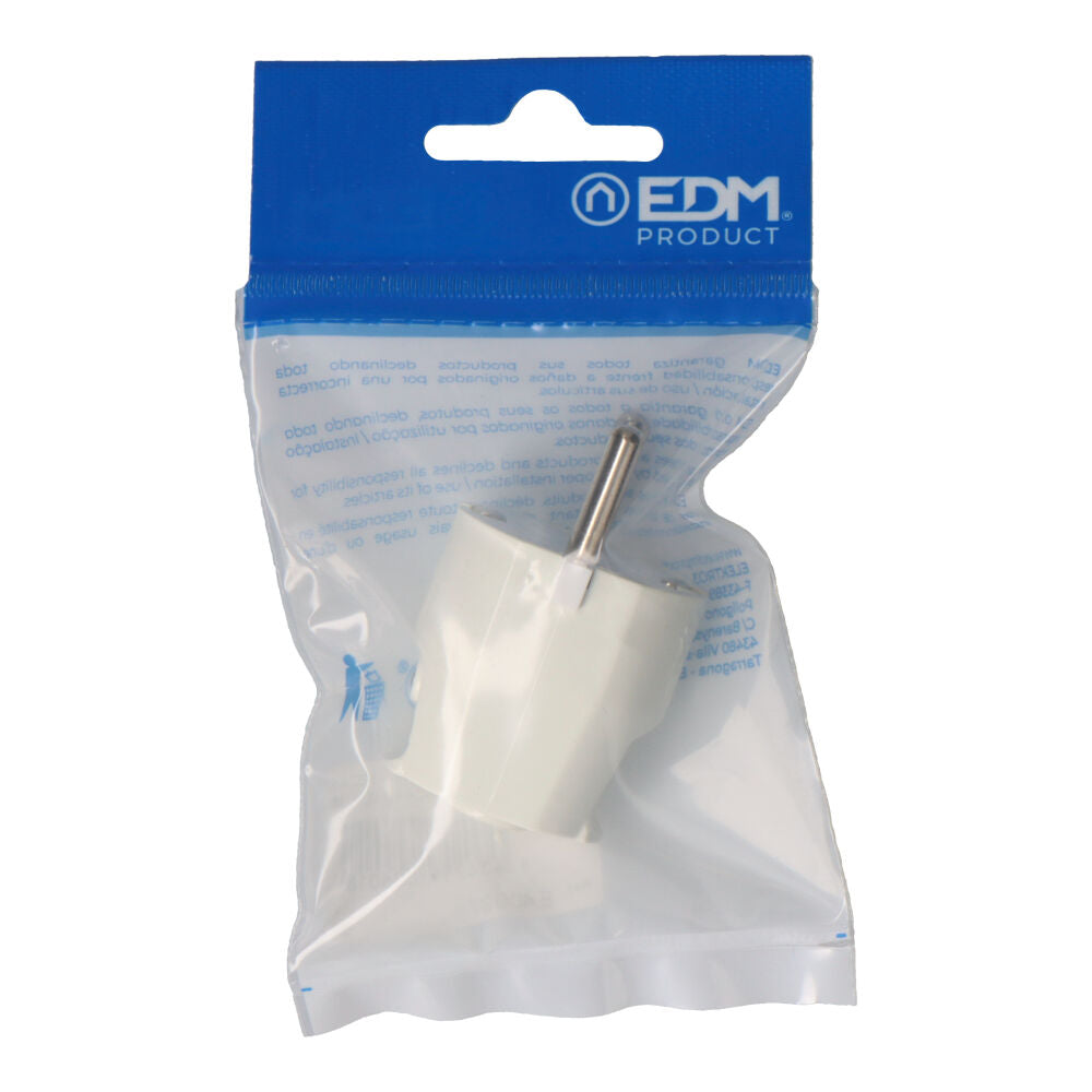 Pino tipo F 4,8 mm 10/16 A T/TL Branco EDM E40997