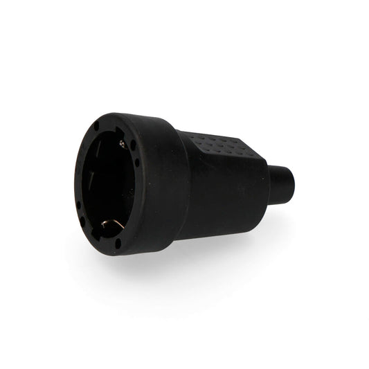 Base aérea de borracha T/TL 10/16 A, 250 V, preta, EDM E42103