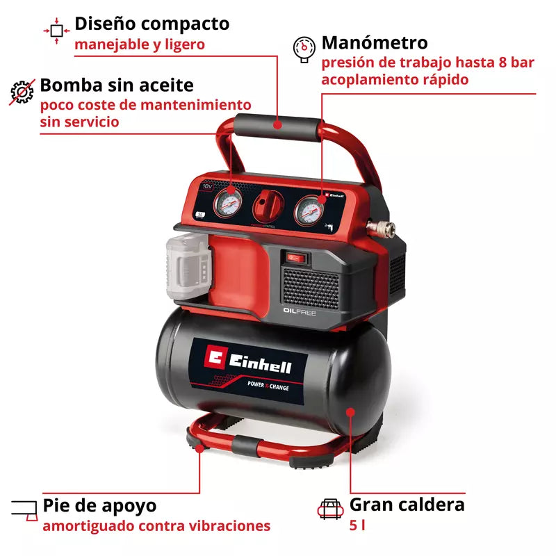 Compressor de ar operado por bateria TE-AC 18/75 Li OF-Solo