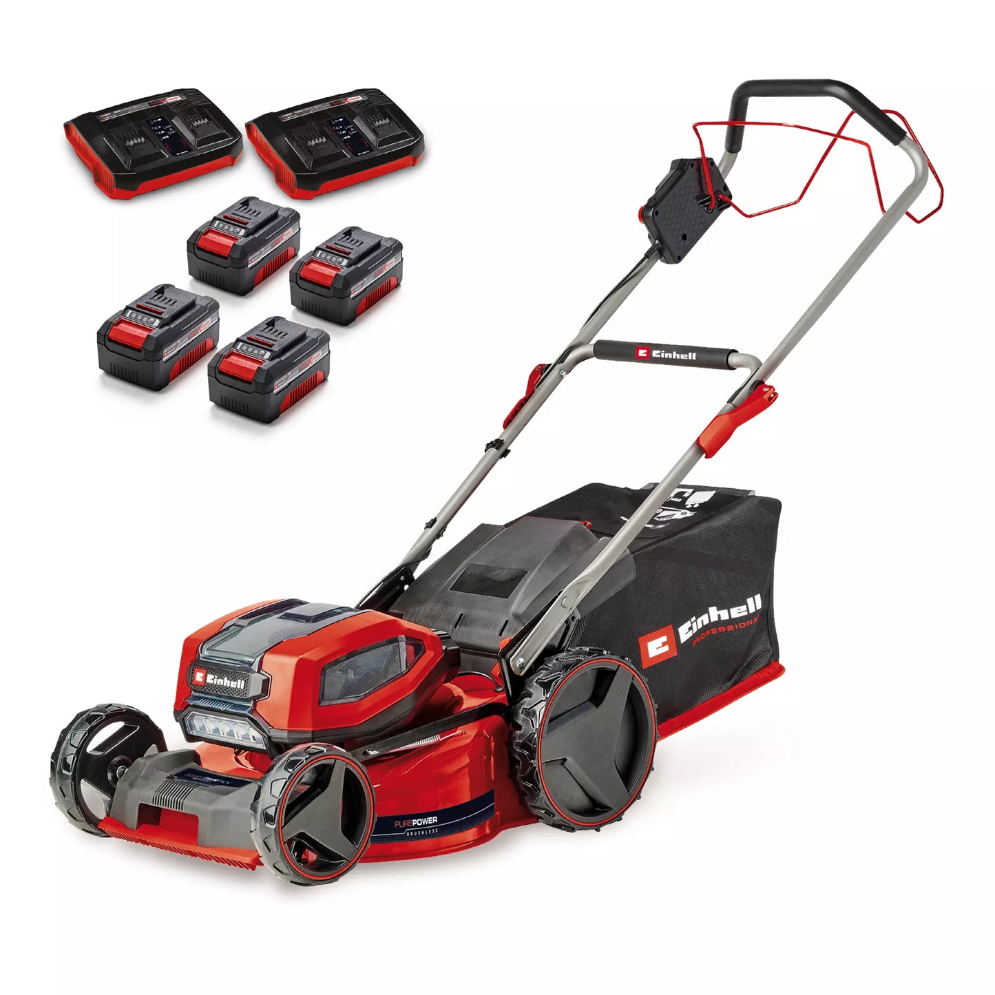 Cortador de relva a bateria com 4bat 4,0Ah + 2 carregadores duplos GP-CM 36/47 S Li BL Einhell