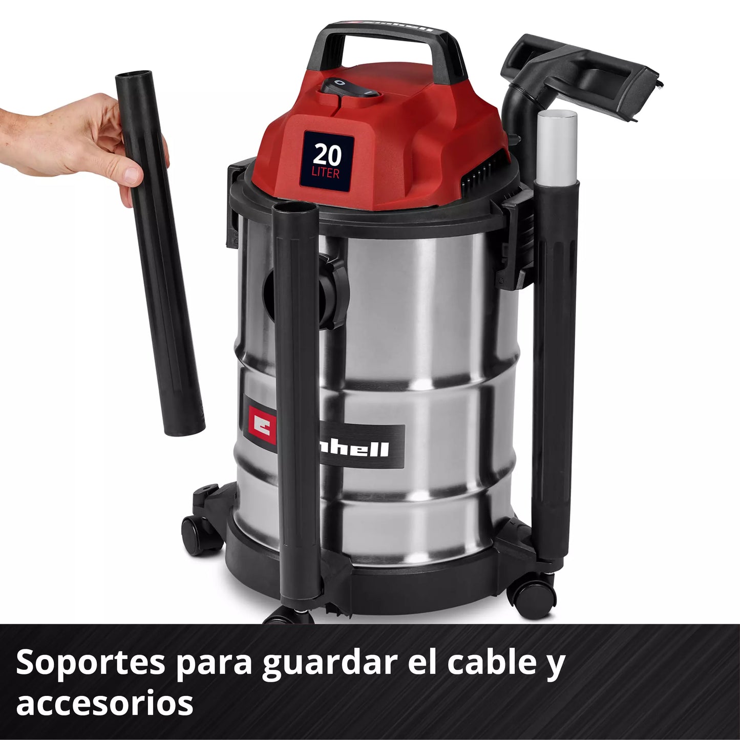 Aspirador para limpeza a seco e a húmido, 20 L, 900 W, Einhell TC-VC 2045 S