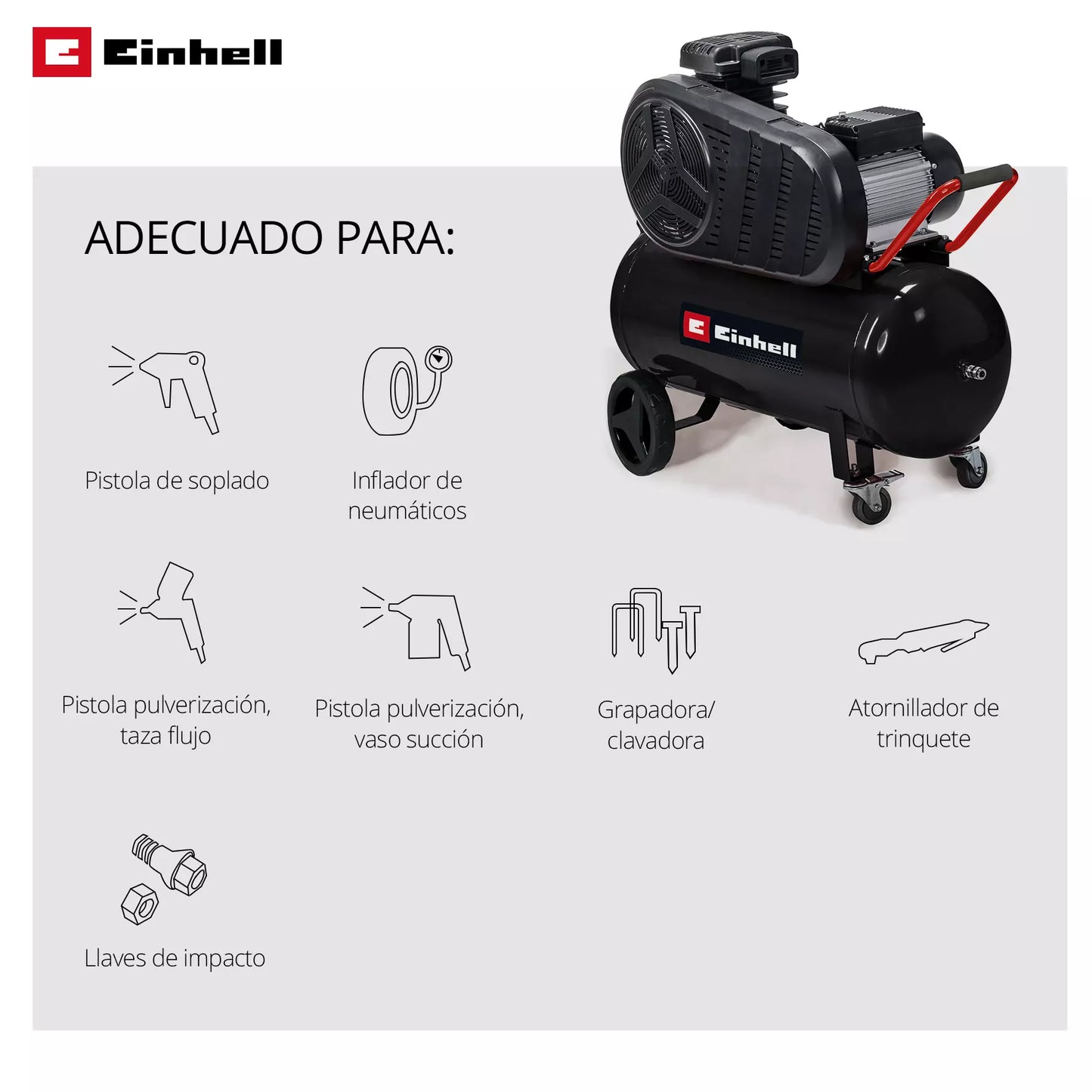 Compressor de ar 50 L 1800 W Einhell TC-AC 270/50/10