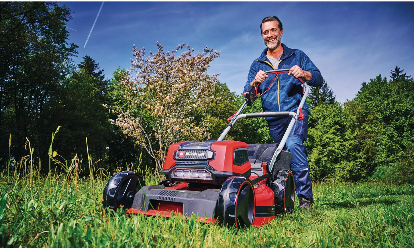Cortador de relva a bateria com 4bat 4,0Ah + 2 carregadores duplos GP-CM 36/47 S Li BL Einhell