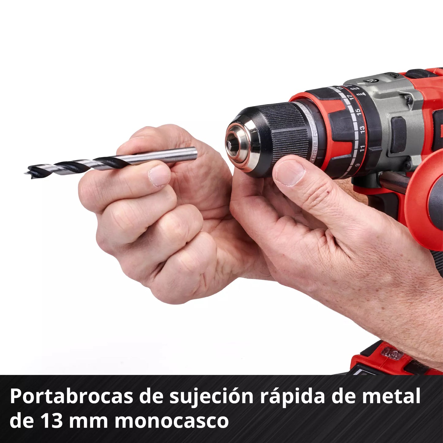 Berbequim de percussão 18 V + 2 baterias de 2 Ah + carregador + mala Einhell TP-CD 18/80 Li-i BL