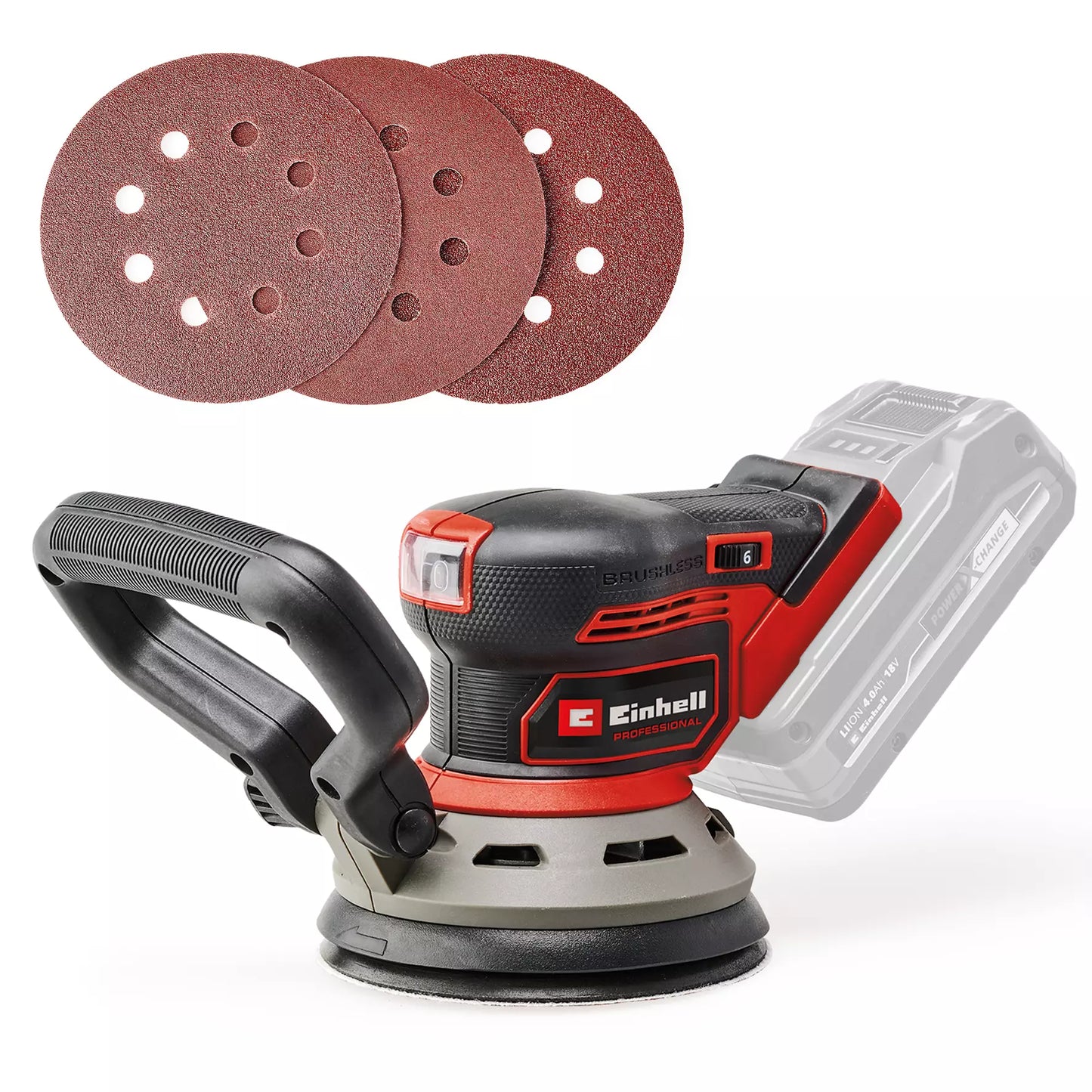 Lixadora excêntrica 18 V 125 mm Einhell TP-RS 18/32 Li BL – Solo