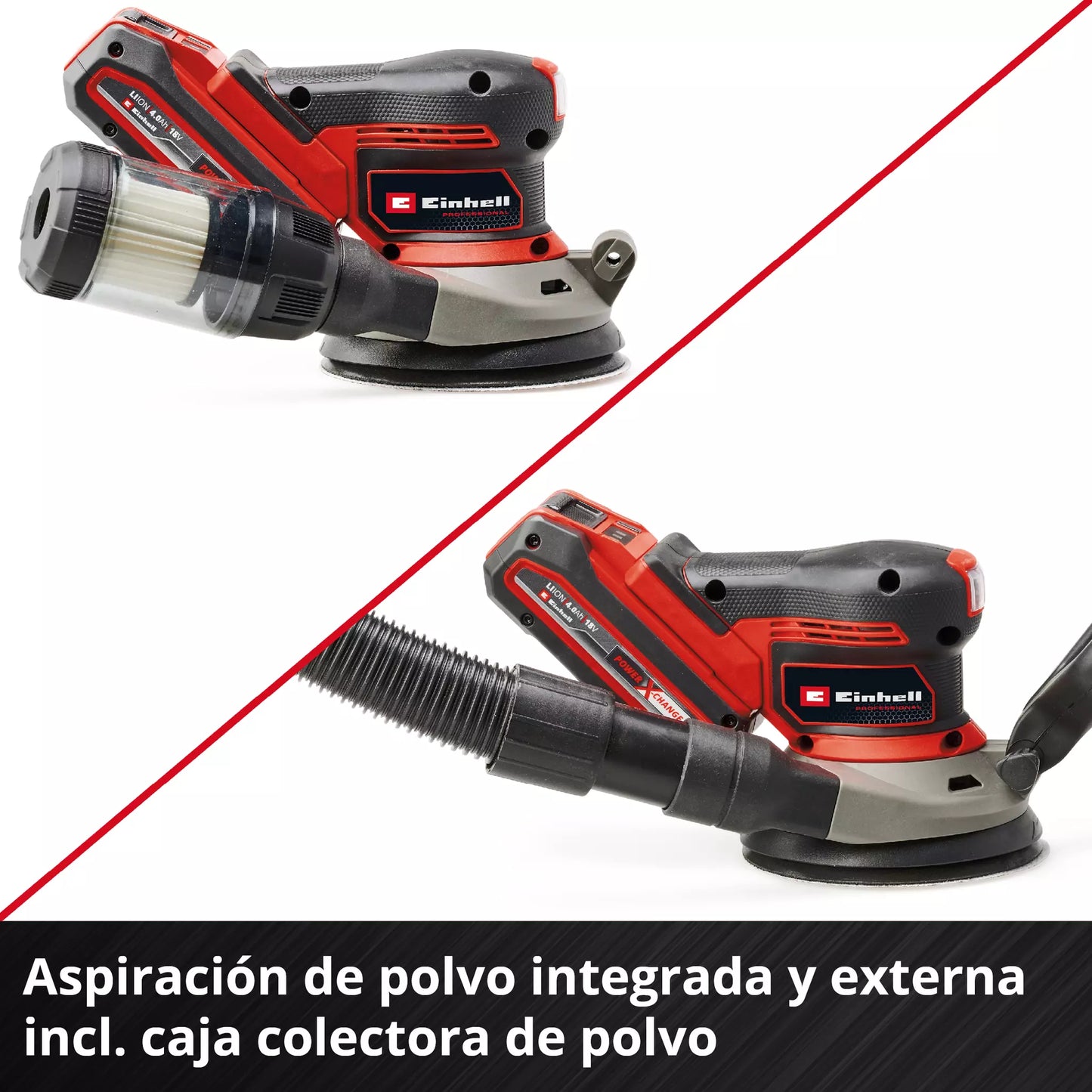 Lixadora excêntrica 18 V 125 mm Einhell TP-RS 18/32 Li BL – Solo