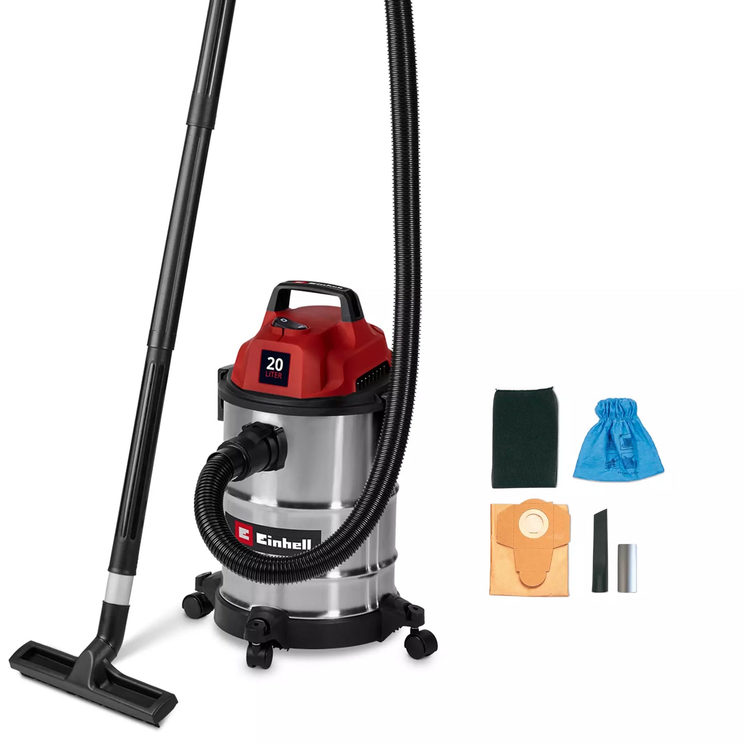 Aspirador para limpeza a seco e a húmido, 20 L, 900 W, Einhell TC-VC 2045 S