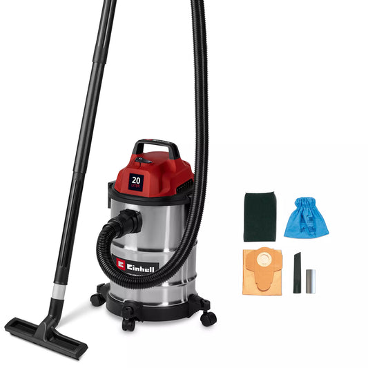 Aspirador para limpeza a seco e a húmido, 20 L, 900 W, Einhell TC-VC 2045 S