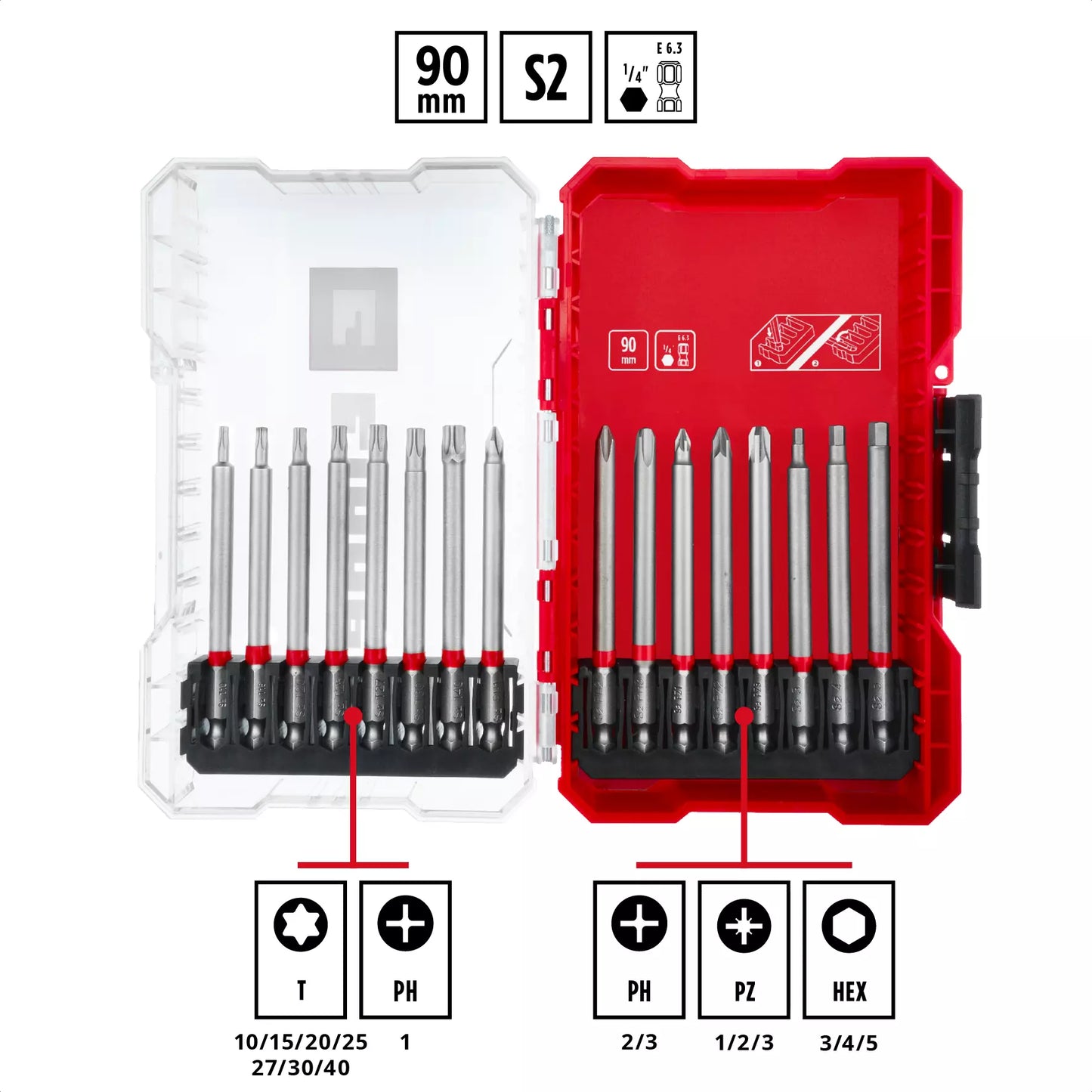 Conjunto de brocas longas Einhell M-CASE LS 16pcs 49118973