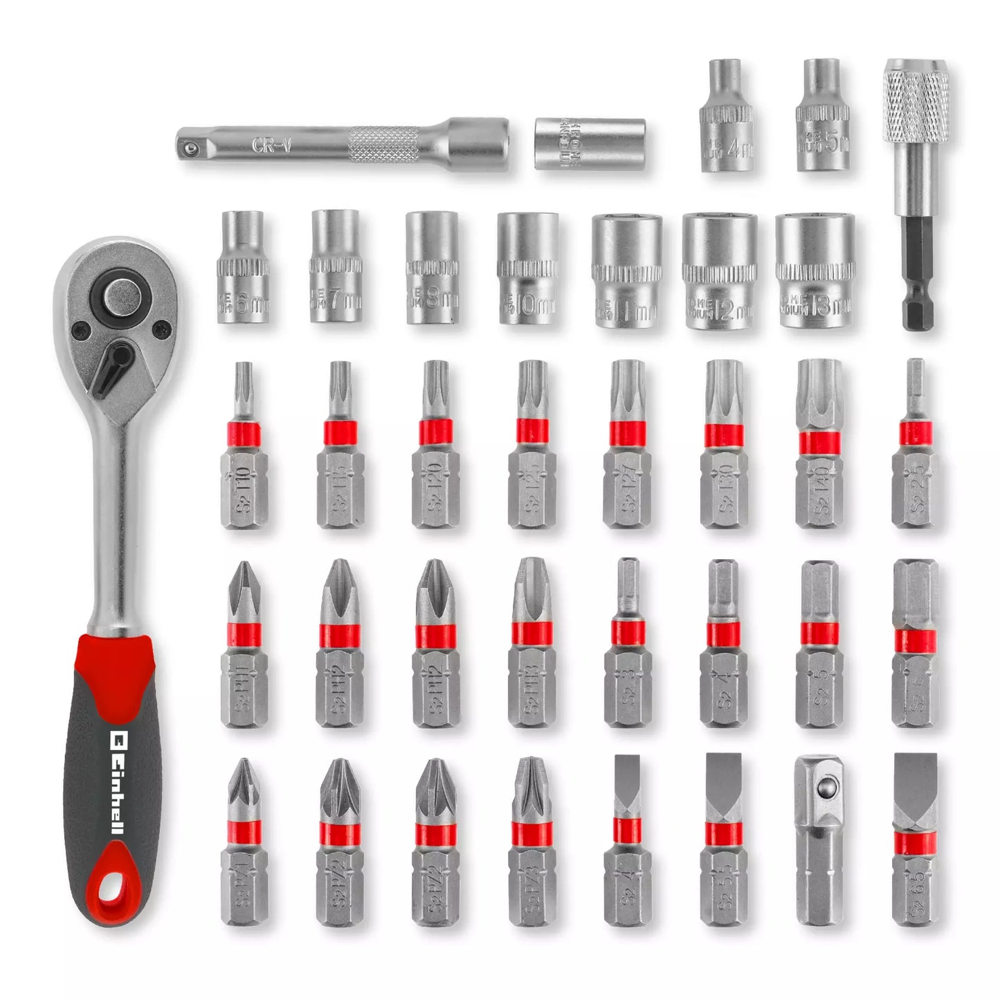 Conjunto de chaves de caixa L-CASE da Einhell L-CASE 37pcs LS 49109022