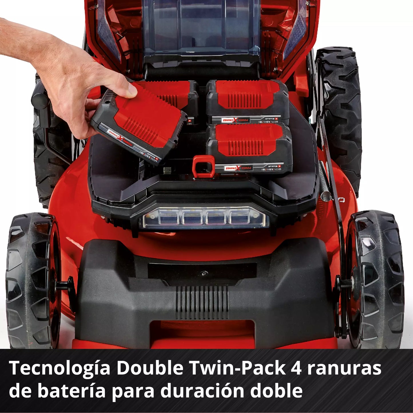 Cortador de relva a bateria com 4bat 4,0Ah + 2 carregadores duplos GP-CM 36/47 S Li BL Einhell