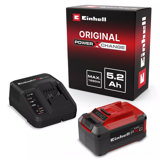 Conjunto de bateria de 5,2 Ah e carregador PXC Einhell