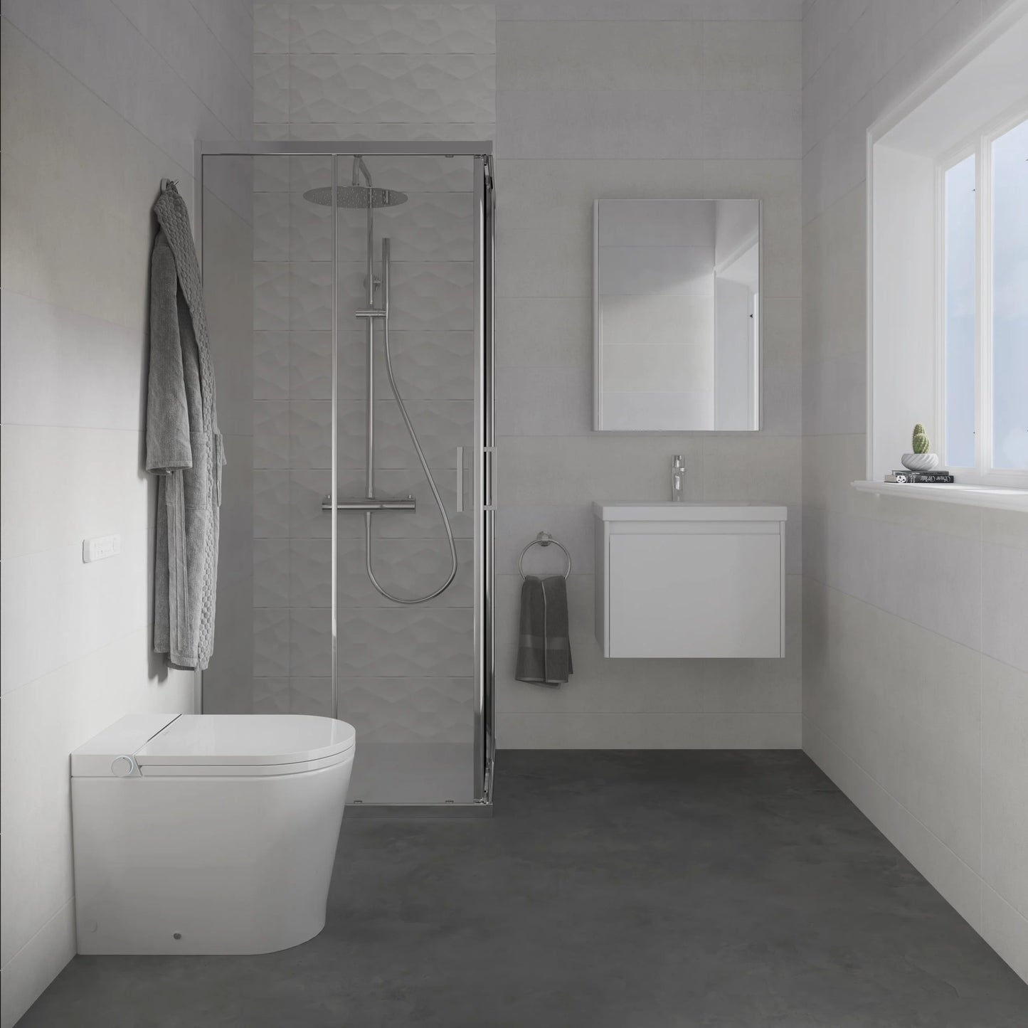 Sanita japonesa com limpeza inteligente Mizubath Rada Suelo Branco