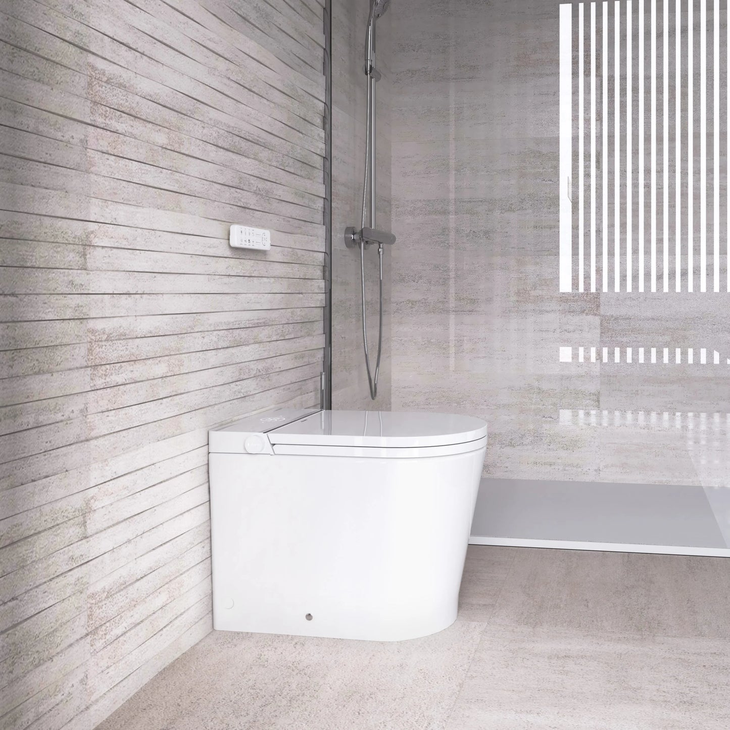 Sanita japonesa com limpeza inteligente Mizubath Rada Suelo Branco