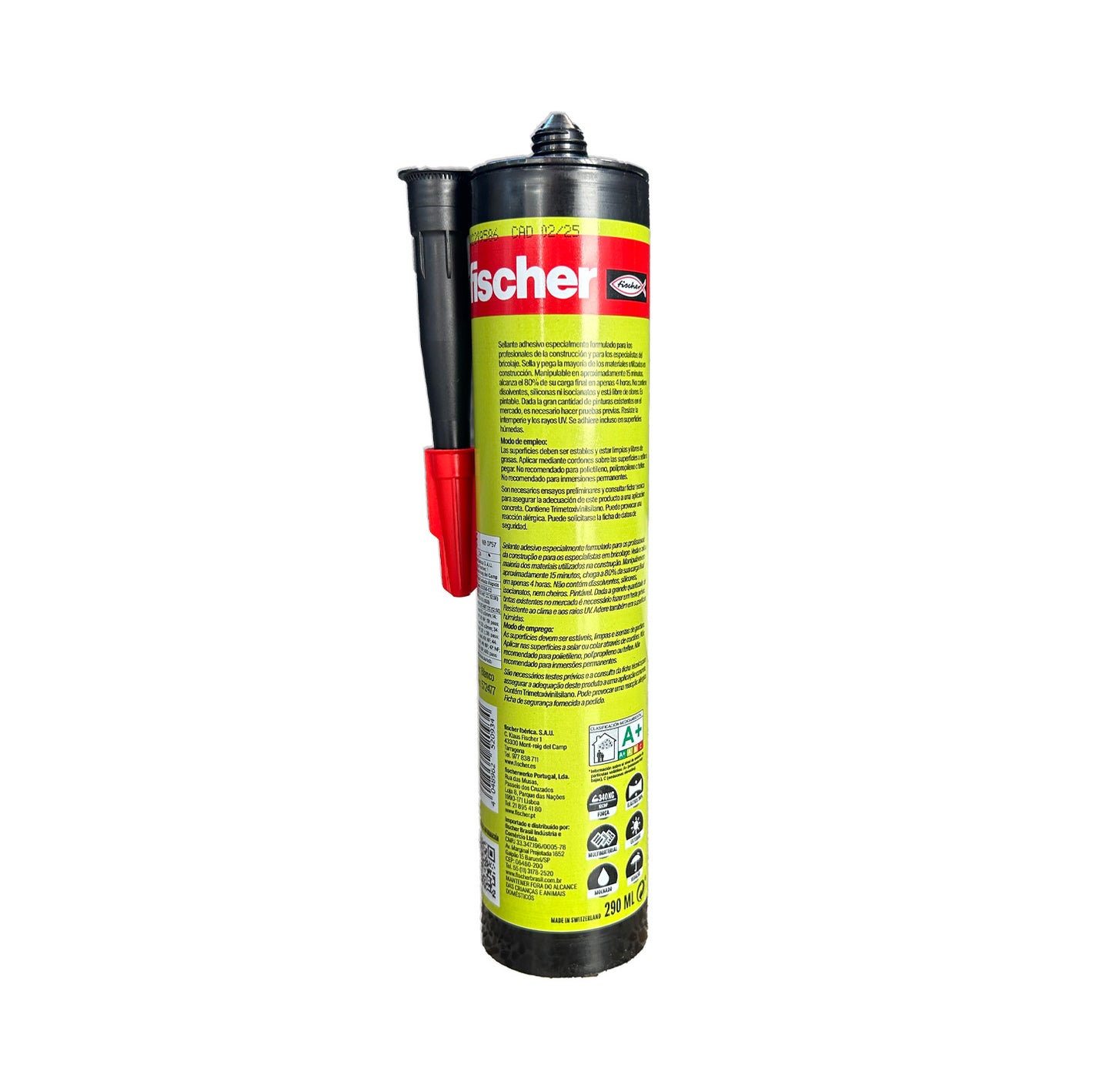 Cartucho Adesivo Selante 290ml Fischer MS Ultra FAST