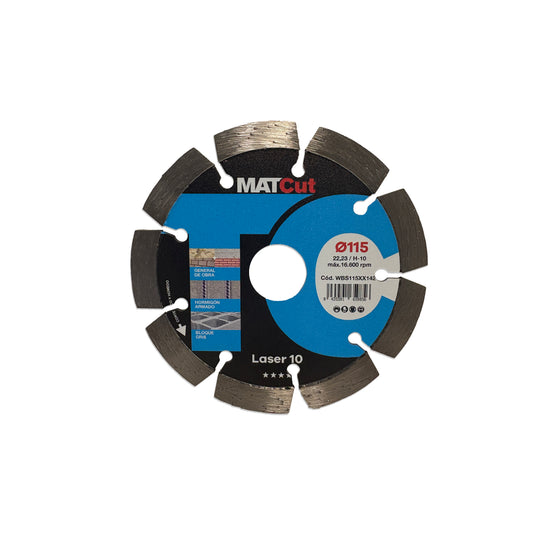 Disco de diamante Laser 10 MATcut 115 mm Mussol