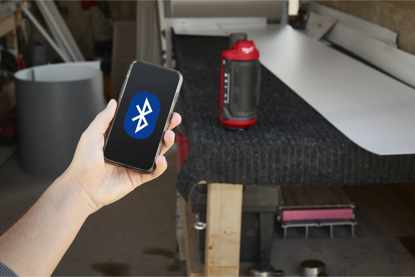 Coluna M12 com Bluetooth compatível com Packout Milwaukee M12 SPEJSG2-0