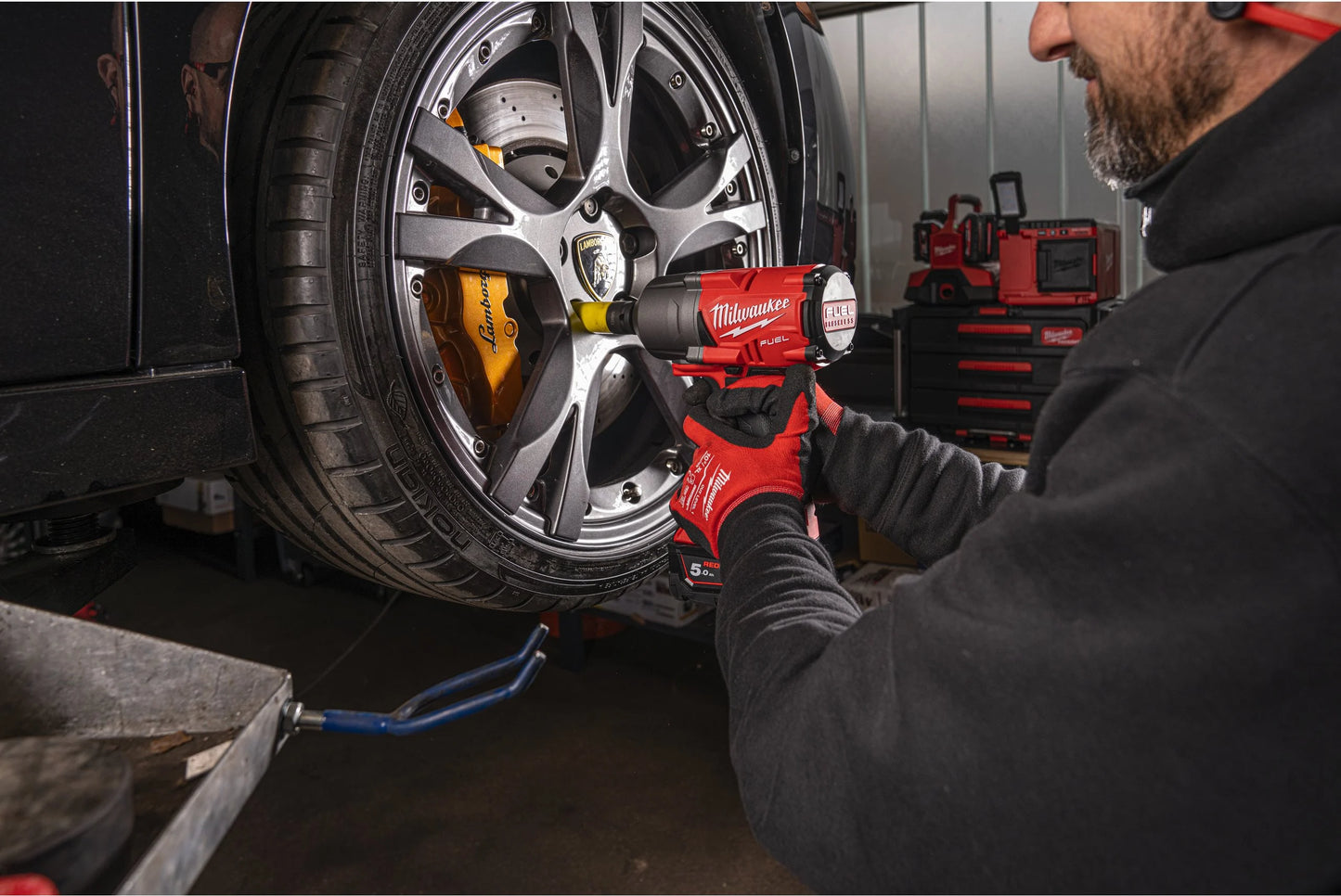 Chave de impacto M18 FUEL ONE-KEY 1/2" + 2 baterias de 5Ah + carregador + mala Milwaukee M18 ONEFHIWF12-502X