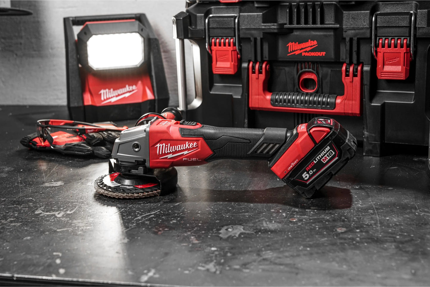 Rebarbadora Fuel ONE-KEY M18 de 125 mm com mala Milwaukee M18 ONEFSAG125XB-0X