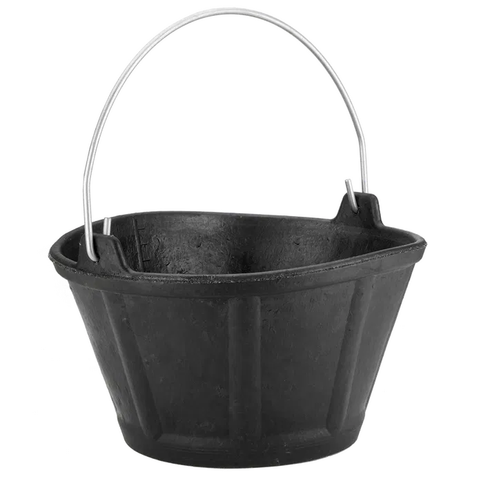 Cubo de caucho italino 10L con asa metálica Bellota BKC10BM