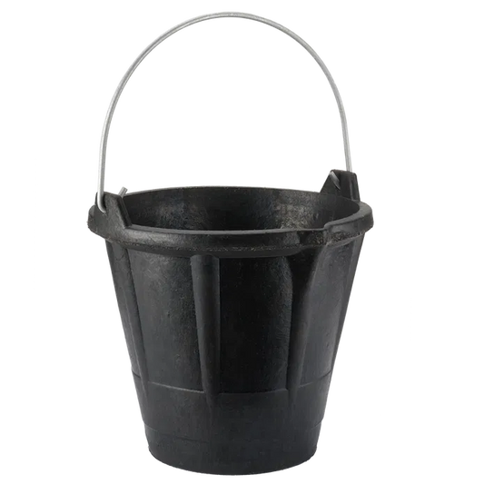 Balde de borracha industrial 12L com pega metálica Bellota BKCIND12BM