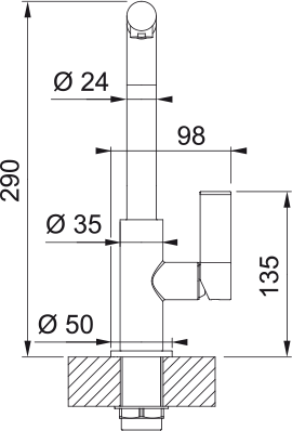 Torneira de Cozinha Neptune Evo Preta Giratória Matte Franke 115.0711.724