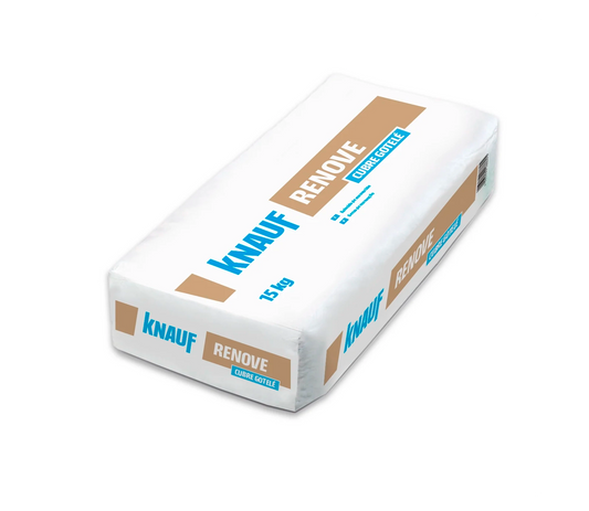 Knauf Renove 15kg, reboco de renovação para paredes texturadas