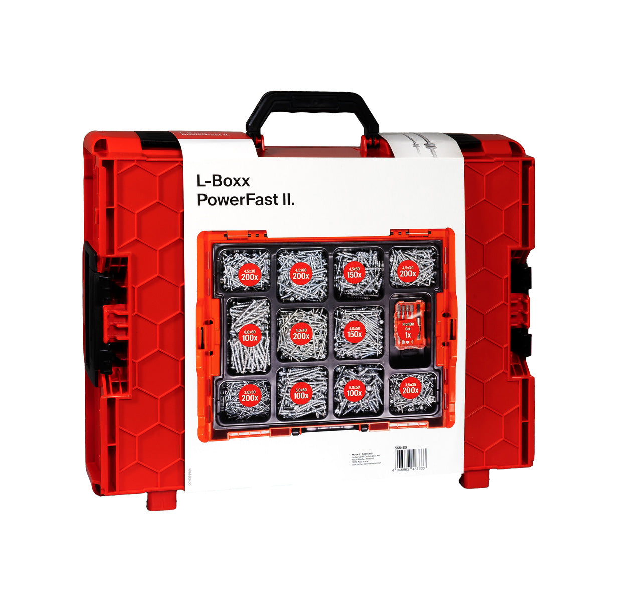 Kit PowerFast II L-BOXX 102 PH 1.800 Parafusos + Conjunto ProfiBit 10 unid. Fischer