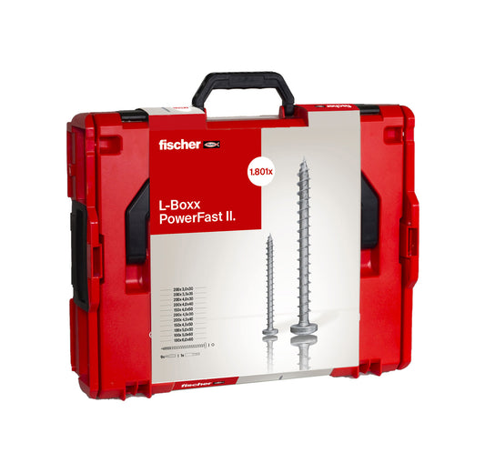 Kit PowerFast II L-BOXX 102 PH 1.800 Parafusos + Conjunto ProfiBit 10 unid. Fischer