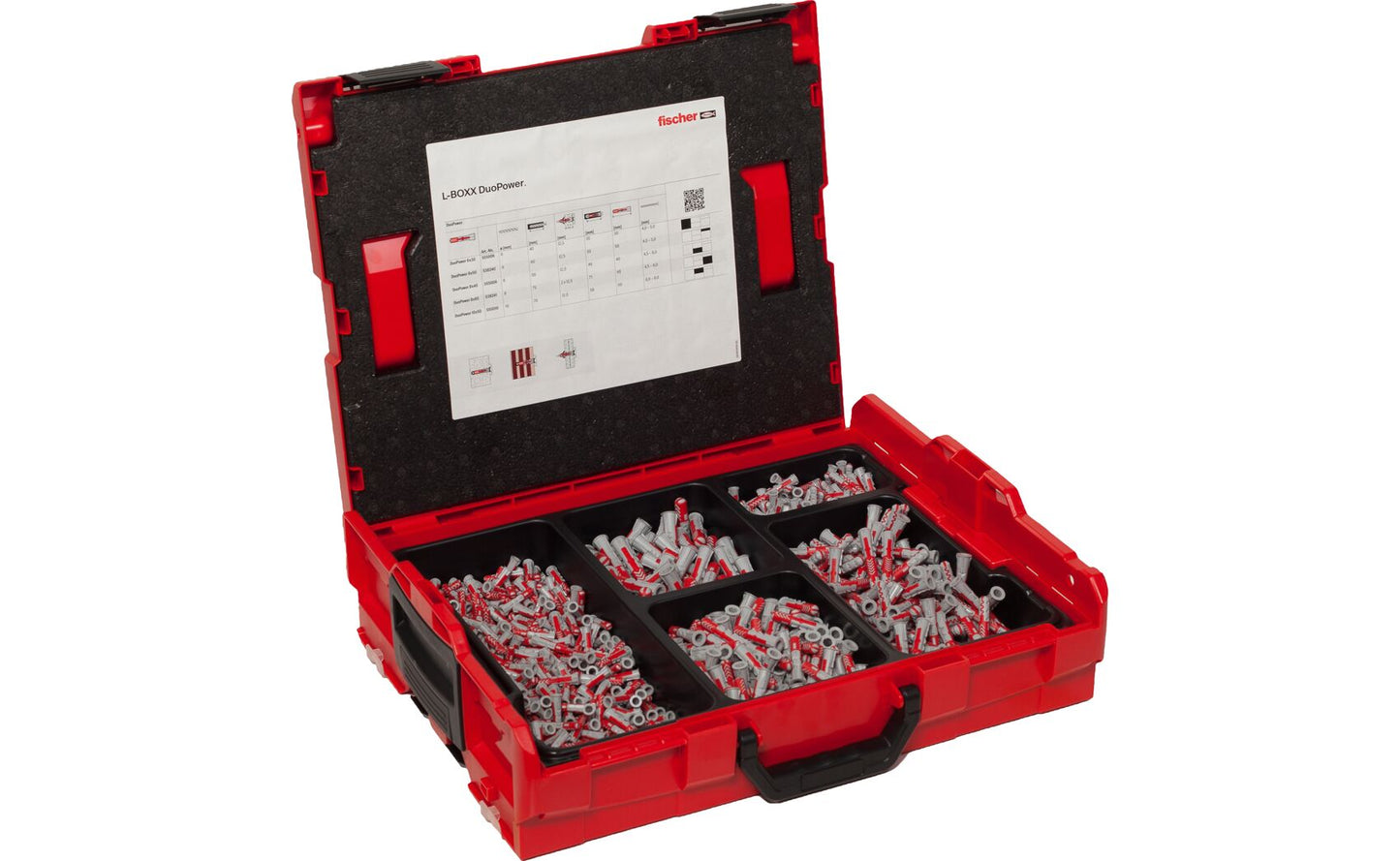 L-BOXX Sortido de buchas DuoPower 910 unidades Fischer