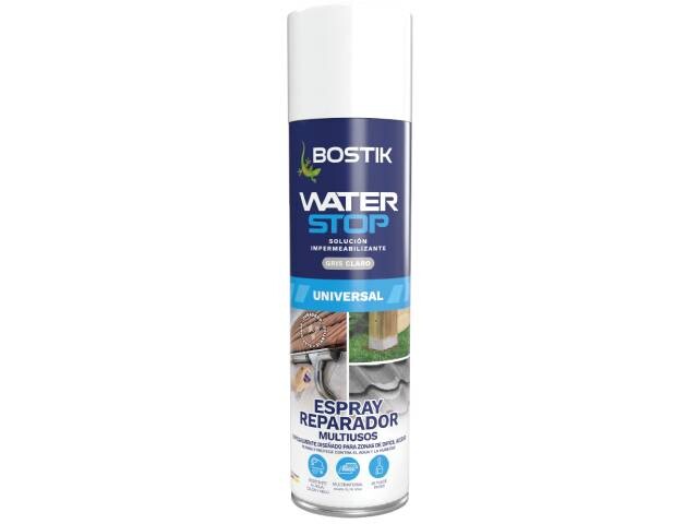 BOSTIK Waterstop Spray Reparador Multiusos Cinza – Spray Impermeabilizante 500 ml