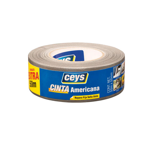 Fita americana prateada 50 m x 50 mm Ceys