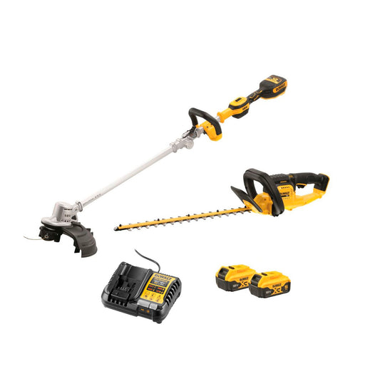 Conjunto combinado: Corta-sebes DCMHT563 + Corta-sebes DCMST561 + 2bat 5ah 18V + Carregador Dewalt DCMST561HT