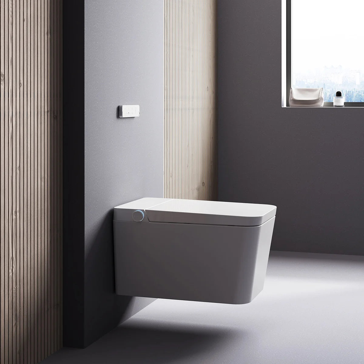 Sanita japonesa Mizubath com limpeza inteligente Mizubath Island Wall-Hung Branco