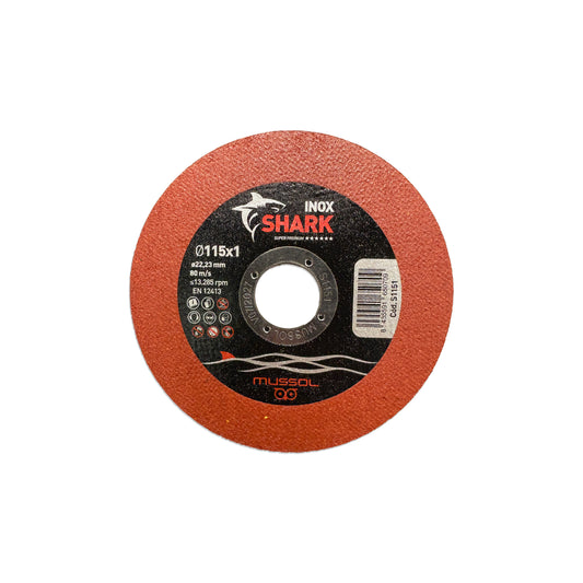 Disco de corte para aço INOX SHARK 115 mm Mussol