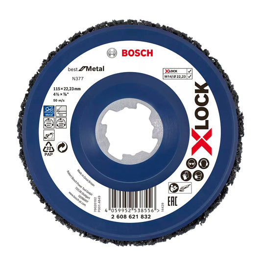 Disco de limpeza metálico Bosch X-LOCK N377