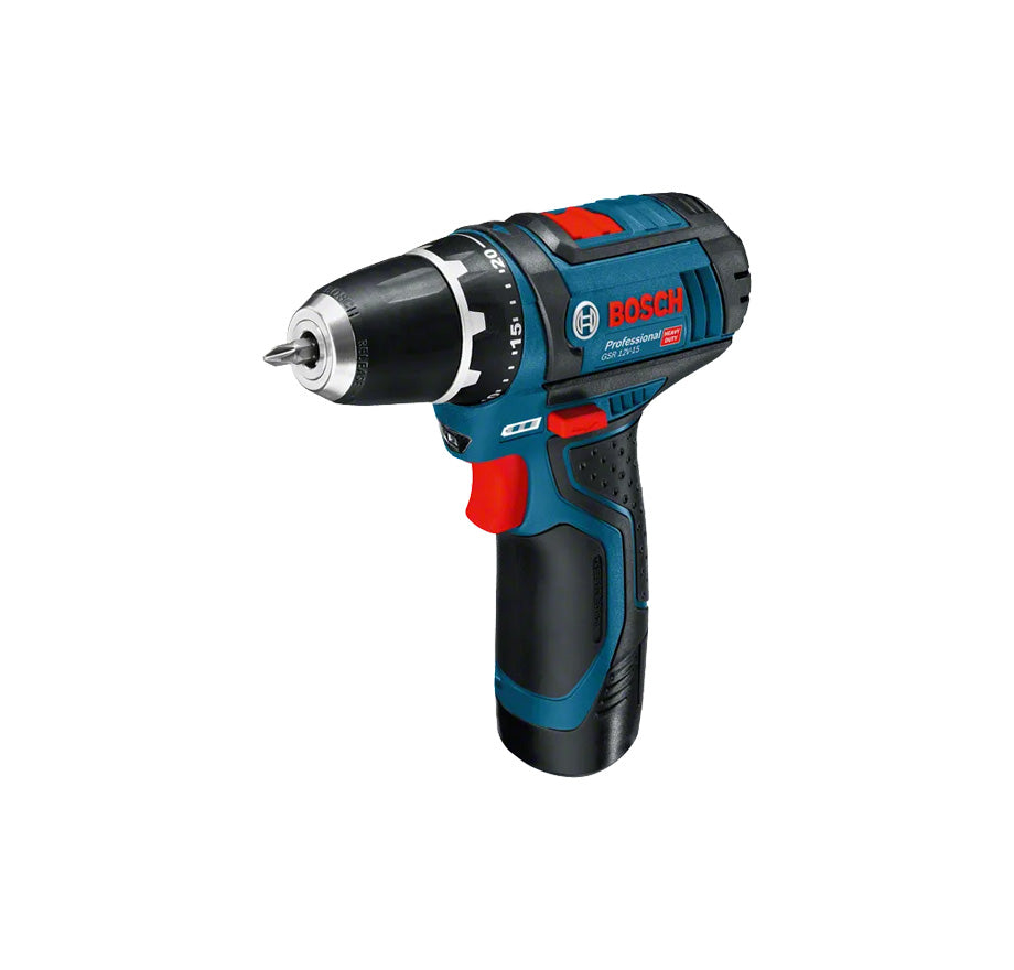 Conjunto de aparafusadora GSR 12V-15 e ferramentas manuais profissionais Bosch