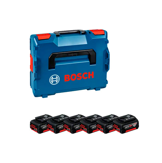 Pack 18V com 6 baterias 4Ah com mala Bosch