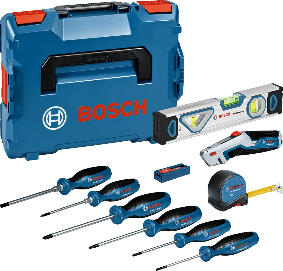 Conjunto de chaves de fendas e ferramentas manuais, 19 peças, com mala PRO Bosch