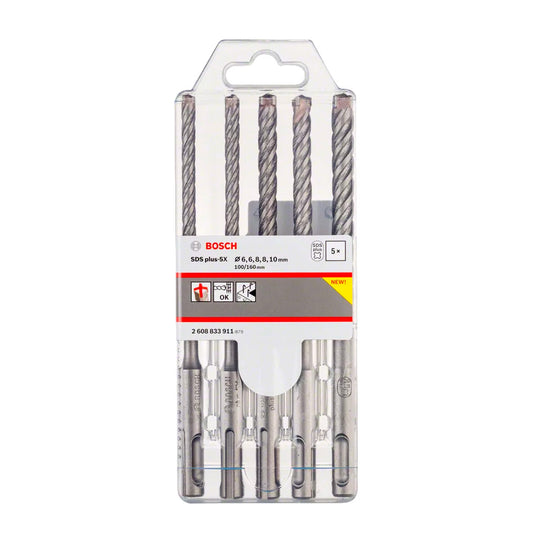 Conjunto de 5 brocas Bosch SDS Plus-5X 6/6/8/8/10mm